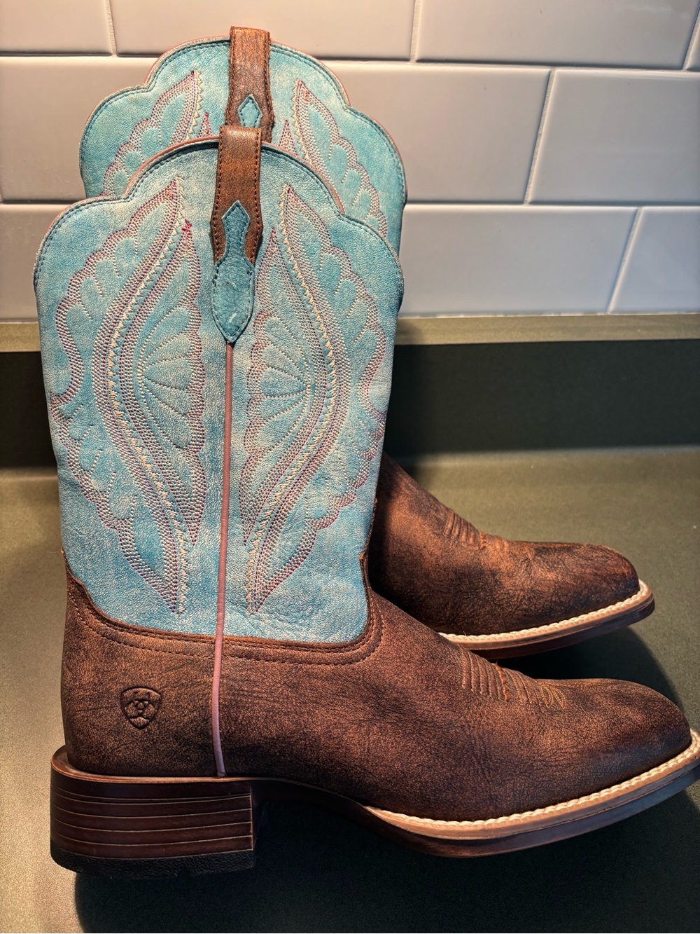 Ariat Brown Leather Boot Interior Labelfvv